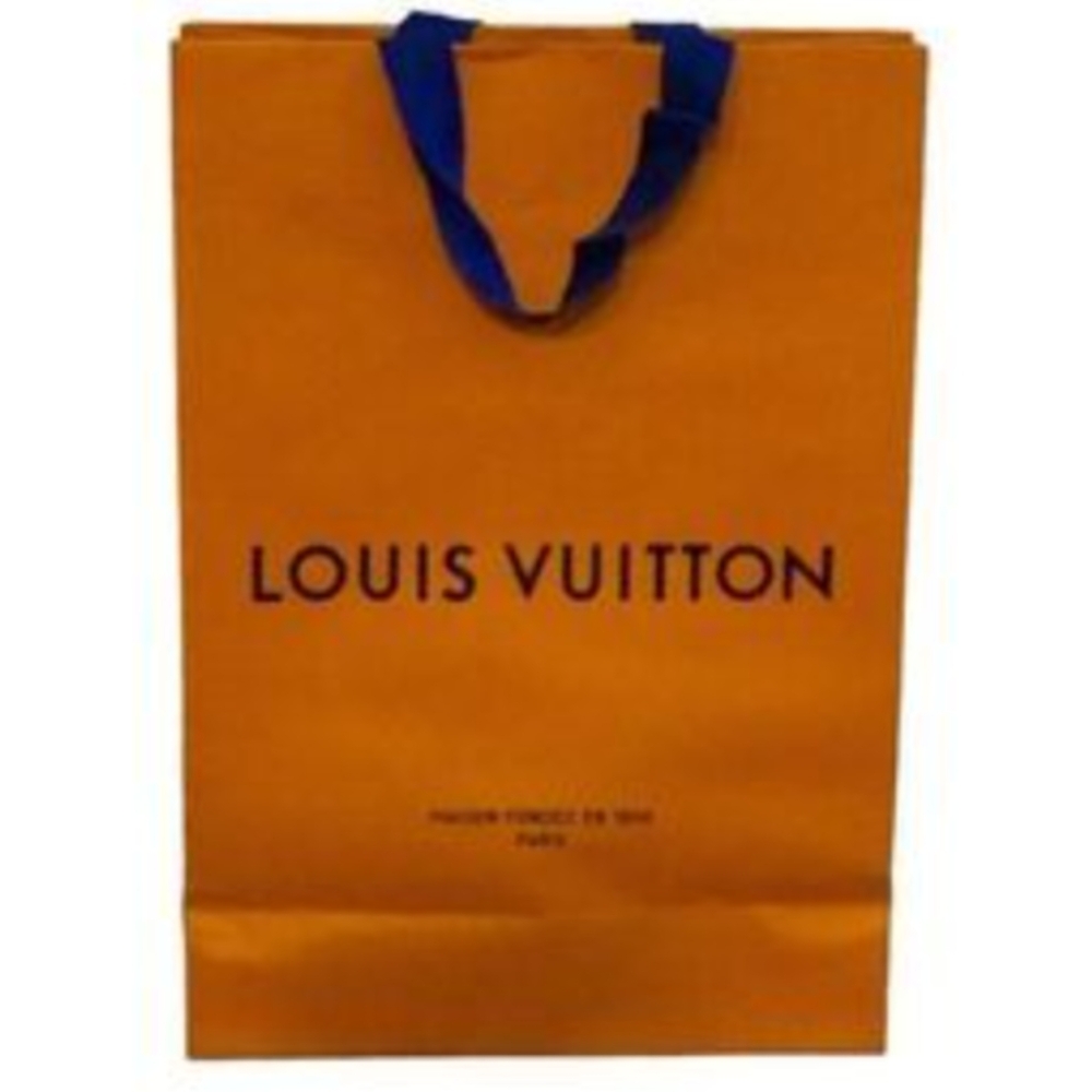 Louis Vuitton Bold Orange Tote with Blue Accents